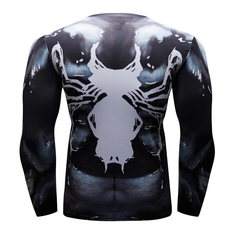 MMA Compression Rash Guard - Skull Design