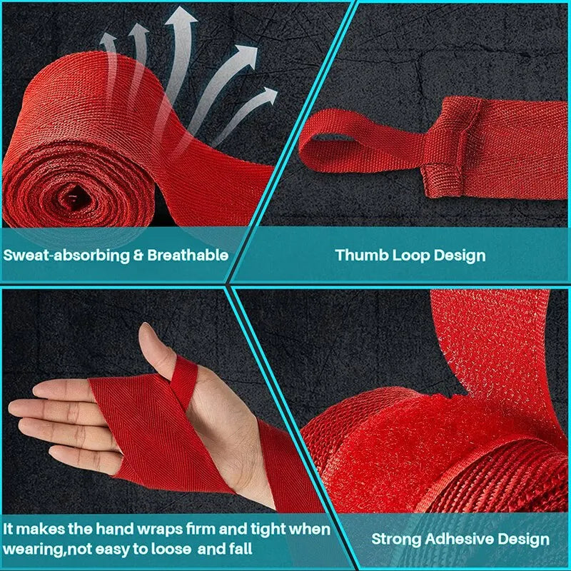 Professional Hand Wraps - 2.5M Cotton Boxing Bandages