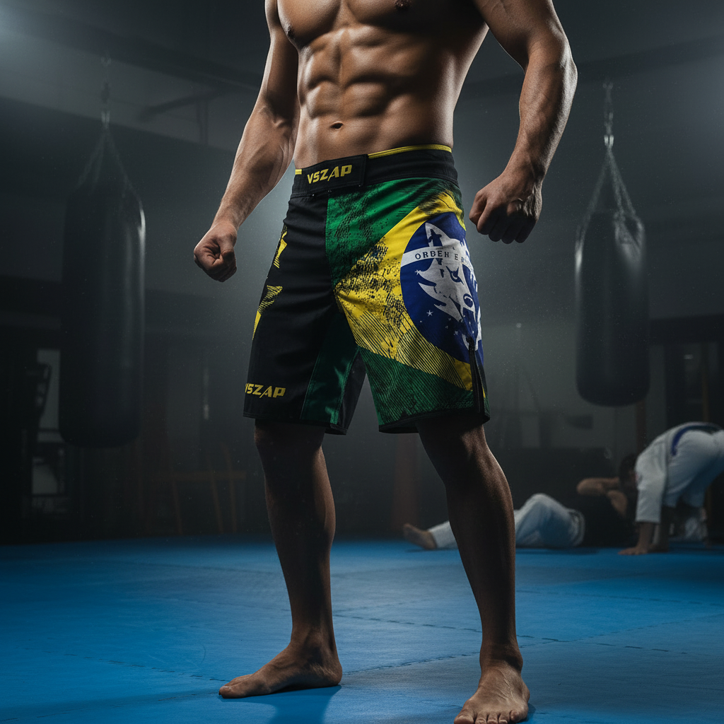 Brazil Flag Fight Shorts - BJJ Mats