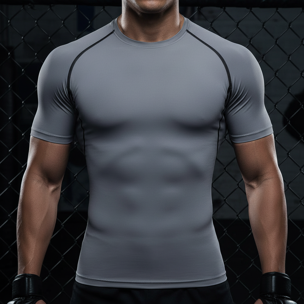 Grey Rash Guard - Square